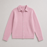 Textured Knit Cardigan with Collar and Button Front