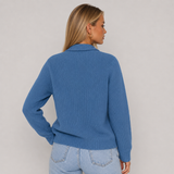 Textured Knit Cardigan with Collar and Button Front