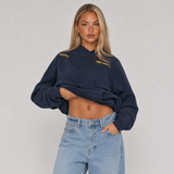 Oversized Pullover Hoodie with Kangaroo Pocket and Ribbed Hem
