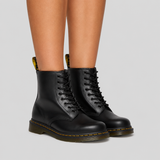 Chunky Leather Lace-Up Combat Boots