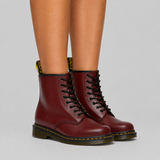 Chunky Leather Lace-Up Combat Boots