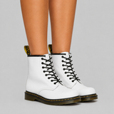 Chunky Leather Lace-Up Combat Boots