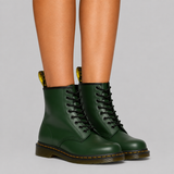 Chunky Leather Lace-Up Combat Boots