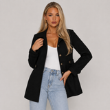 Single-Breasted Longline Trench Coat with Button Front