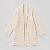 Oversized Longline Open-Front Ribbed Knit Cardigan