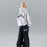 Oversized Pullover Hoodie with Kangaroo Pocket and Ribbed Hem